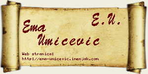 Ema Umićević vizit kartica